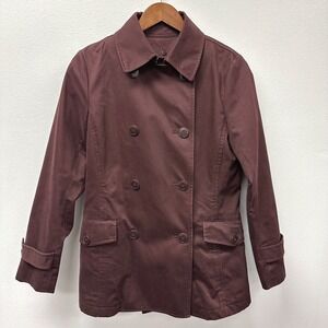 Uniqulo Double Breasted Short Trench Coat Brown L